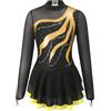Freebily Abito da Pattinaggio Artistico Bambina Paillettes Leotards Abito da Ballo Latino Vestito da Balletto Body Danza Classica Ballerina Costumi di Danza Performance Giallo G 7-8 Anni