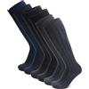 Ciocca Calze uomo lunghe costa larga, caldo cotone ritorto resistente - 6 Paia - Due taglie [550W_025_II_6]