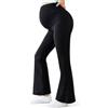 Alled Leggings Premaman sul Pancione, Leggings Premaman Morbidi e Burrosi Flare, Pantaloni Premaman da Donna Yoga Bootcut in Gravidanza per Lavoro Lounge Sportivi