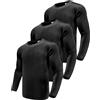 Boyzn Men's 1, 3 or 5 Pack Performance Long Sleeve T-Shirts, Quick Dry UPF 50+ Sun Protection Shirts, Moisture Wicking Sports Long Sleeve Running Tops, Athletic Gym Workout Shirts for Fishing Running