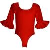 Flamifeel Corpo rosso per Flamenco e Danza, rosso, S