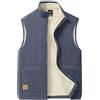 Generisch Gilet da uomo in pile senza maniche - Gilet in pile da uomo, 5XL, taglie grandi, caldo gilet in lana di pecora, con cerniera, spesso giacca termica per attività all'aria aperta, soffice e