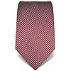 Vincenzo Boretti cravatta elegante classica da uomo, 8 cm x 15 cm, di pura seta di alta qualità, idrorepellente e antisporco, motivo pied-de-poule rosso vino/bianco