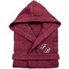 Cieffepi Home Collections SOLO MIO BASIC Accappatoio personalizzato unisex adulto con cappuccio in spugna di puro cotone (M, Bordeaux)