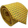 CARACCIOLO Cravatta uomo Sartoriale in seta - Squisita fattura ed elegante varietà (GOCCIA GIALLO)
