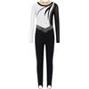 TiaoBug Bambina Body Ginnastica Artistica Ragazza Balletto Leotards Body Danza Classica Ginnastica Ritmica Tuta Intera da Pattinaggio Artistico Dancewear Bianco 9-10 anni