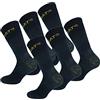 Caterpillar Premium Work Socks 6 Paia di Calze da Lavoro Uomo Scarpe Antinfortunistiche, Doppio Rinforzo su Punta e Tallone, Ottima Qualità Spugna di Cotone (Blu, 47-50)