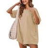 Sukiglam Jumpsuit Donna Elegante Manica Corta Allentata Tutina Reversibile Tuta Intera Casual Salopette Estiva Corta Spiaggia Jumpsuits con Tasche Vacanza Outfits