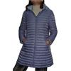 Fantasy Giacca Lunga 100gr. Leggero Mezze Stagioni Trapuntino Donna Taglia Comoda (Celeste Cenere, 54 IT)