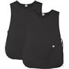 JONATHAN UNIFORM Set da 2 Pezzi Unisex Grembiule da Lavoro 2-3 Tasche | Grembiule Maestra Asilo Cucina Estetista, Casacca Sanitaria Senza Maniche per Farmacia Clinica Veterinario
