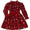 Generisch Abito per Bambine Ragazze, Outfit Natalizio Merry Christmas, Abito da Cerimonia con Paillettes, Rosso, Abito Scintillante per Bambine, Abbigliamento per Neonate, Colore: rosso, 3-4 Anni