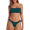 Generico Bikini Donna Mare Costumi Push Up Costume Da Bagno Due Pezzi Sportivo Anti Segni Abbronzatura Traje De Baño Mujer Costumino Imbottito Rosso Taglie forti Colors Sexy Top Contenitivo Nero Xxl Curvy