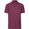 Fruit of The Loom - SS025M, Polo Uomo, Burgunderrot, XL