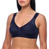 frugue Reggiseno Senza Ferretto Contenitivo Taglie Forti Pizzo Donna Blu IT 6C
