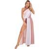 Agoky Vestito da Danza Moderna per Donna Abito da Ballo Lirico Latino Balleria Senza Manica in Chiffon Vestito Elegante da Pattinaggio Artistico Tango Dancewear
