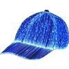 BestAlice Cappello a fibre ottiche con cappello a led con 11 colori luminosi LED cappelli da baseball ricarica USB Light Up Caps per Party Club bianco