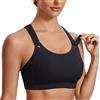 SYROKAN Reggiseno Sportivo Donna Sostegno Forte Nero 2G