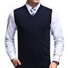 FULIER Gilet da Uomo Inverno V-Collo Senza Maniche Gilet Classico attività Commerciale Signore Maglieria Panciotto Maglione Cardigan Canotte