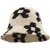 Tmboryuu Hot Day Cappello alla pescatora all'uncinetto da donna, per pendolari, campeggio, scattare foto, cappello da pescatore con motivo floreale per fidanzata, cappello lavorato a maglia da pescatore