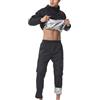 Generico Tuta da Allenamento per Fitness Uomo 2 Pezzi Sauna Giacca Top Maniche Lunghe Dimagranti Snellente Sudorazione Perdita Peso Sportivi Tuta Sudare Cappuccio Tasche Palestra Fitness