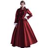 GRACEART Donna Abito con Crinolina Vittoriano Vestito Vintage Medievale Masquerade Abiti (XXL, Rosso)