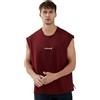 WORWE T-Shirt Senza Maniche da Uomo Spors di Tendenza Palestra Allenamento Palestra Corsa Traspirante Asciugatura Rapida Sportivo di Tendenza Crossfit Girocollo con Spalla scesa(S, Rosso Vino)