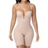 SHAPESHE - Body modellante senza spalline per le donne, controllo della pancia, reggiseno incorporato, con scollatura a U profonda e zona lombare scoperta