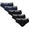 Navigare Slip Uomo, Art.874/E Assortito (3 Neri + 2 Blu) XXL