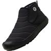 generisch Scarpe invernali a piedi nudi, impermeabili e resistenti alla neve, ortopediche, da uomo, in peluche, casual, unisex, con calda imbottitura, stivali da neve invernali per esterni, Nero , 54