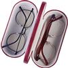 RURUOGUK Custodia doppia per occhiali 2 in 1, custodia rigida protettiva per 2 paia di occhiali (non adatta per occhiali da sole), Rosso, Size: 15.8 (L) x 6.8 (W) x 6.5 (H) cm