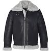 Schott NYC LC1259, Giacca di Pelle Uomo, Nero/Bianco (Black/Off White), XL
