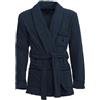 Moda Egidio Giacca Longewear Pile Uomo Navigare Scollo Sciallato (IT, Numero, 48, Regular, Regular, BLU)