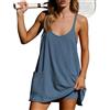 IQSQSQ Hot Shot Mini abito da donna senza maniche, sportivo, con pantaloncini integrati, prendisole