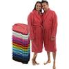 LEBENGOOD - Accappatoio unisex da donna e uomo, 100% cotone spugna americana 400 g, con cintura, tasche, perfetto per la doccia, come vestaglia morbida o come asciugamano (L,Coral)