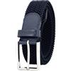 Lindenmann Cintura elasticizzata da uomo, cintura intrecciata in tessuto per il golf, blu, Farbe/Color:blu, Size US/EU: