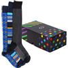Ciocca Scatolina Regalo 2/3 Paia calze fantasia Uomo - Made in Italy - Idea regalo in caldo cotone Morbide e Confortevoli [BOXWEB3_MIX8_40/45_1]