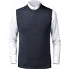 Btmpmcs Gilet da Uomo Inverno Girocollo Senza Maniche Gilet Maglia Pullover Misto Lana Comfort Maglione Casual Classico Commerciale Maglieria Canotte Cardigan Panciotto