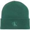 Calvin Klein CK FINE Rib Beanie LV04D8020G Cappello, Verde (Islander), Taglia Unica, Verde (Isolano), Taglia Unica