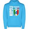 love print Felpa Napoli 2024/25 Idea Regalo Festa del papà - Unisex Cotone Felpato Colore Turchese/Nero 100% Cotone io c'ero
