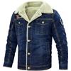 Vhersily Giacca Di Jeans Da Uomo Trucker Jacket Sherpa Giacca In Pile Foderata In Pelliccia Di Orsacchiotto Denim Vintage Stand Collar Alla Moda Autunno Inverno Streetwear Leggero Regalo Capodanno