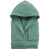 Giosal Accappatoio Unisex con Cappuccio e Tasche in Morbida Spugna Ultra Assorbente 270GSM Tinta Unita Disponibile in Vari Colori e Misure (IT, Testo, S, Regular, Regular, Verde)