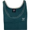 BE BOARD Canotta Smanicato Uomo Girocollo con Profili Taglie Forti Art 916C Petrolio (6XL)