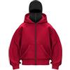 Generico Felpa con Cappuccio Uomo - Passamontagna con Cerniera Zip da Uomo Invernale, Casual Felpe Hoodie Resistente al Vento, Collo Alto Maglione Uomoni con Doppia Cerniera e Maschera