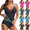 uxxnjfg Tankini Donna Curvy Costume Donna Due Pezzi Moda Senza Segni Abbronzatura Costumi da Bagno Tankini Coordinati Estivi Casual Abbigliamento Contenitivo a Fascia Mare