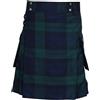 Generic Kilt tradizionale scozzese scozzese da uomo gonne a pieghe vintage gotico kilt vintage medievale steampunk cargo gonna a pieghe Utility punk quadri gonne costume di