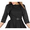 BlackButterfly Coprispalle Donna Raso Manica 3/4 Coreana | Collo Rialzato, Davanti Aperto, Da Infilare, Senza Chiusure, Matrimoni e Cerimonie, Taglie XS-5XL