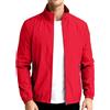 Generico Giubbotto Uomo Primavera Senza Cappuccio Cerniera con Tasche - Giubbino Uomo Primavera Giacca Montagna Trekking Sportiva, Bomber Casual Vintage Basic Rosso XXL