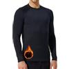 SURFEASY Maglia Termica Uomo Nera, Maglia Termico Maniche Lunghe, Abbigliamento Termico Snowboard Ciclismo Escursionismo Sci (Nero, S)