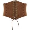 SCARLET DARKNESS Cintura elastica da donna, ampia, con lacci, stile vintage, per abiti, Marrone cammello., XL