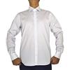 E. MECCI E.MECCI M07 Camicia Uomo 100% Cotone No Stiro Riga Azzurra su Fondo Bianco Regular Fit Manica Lunga